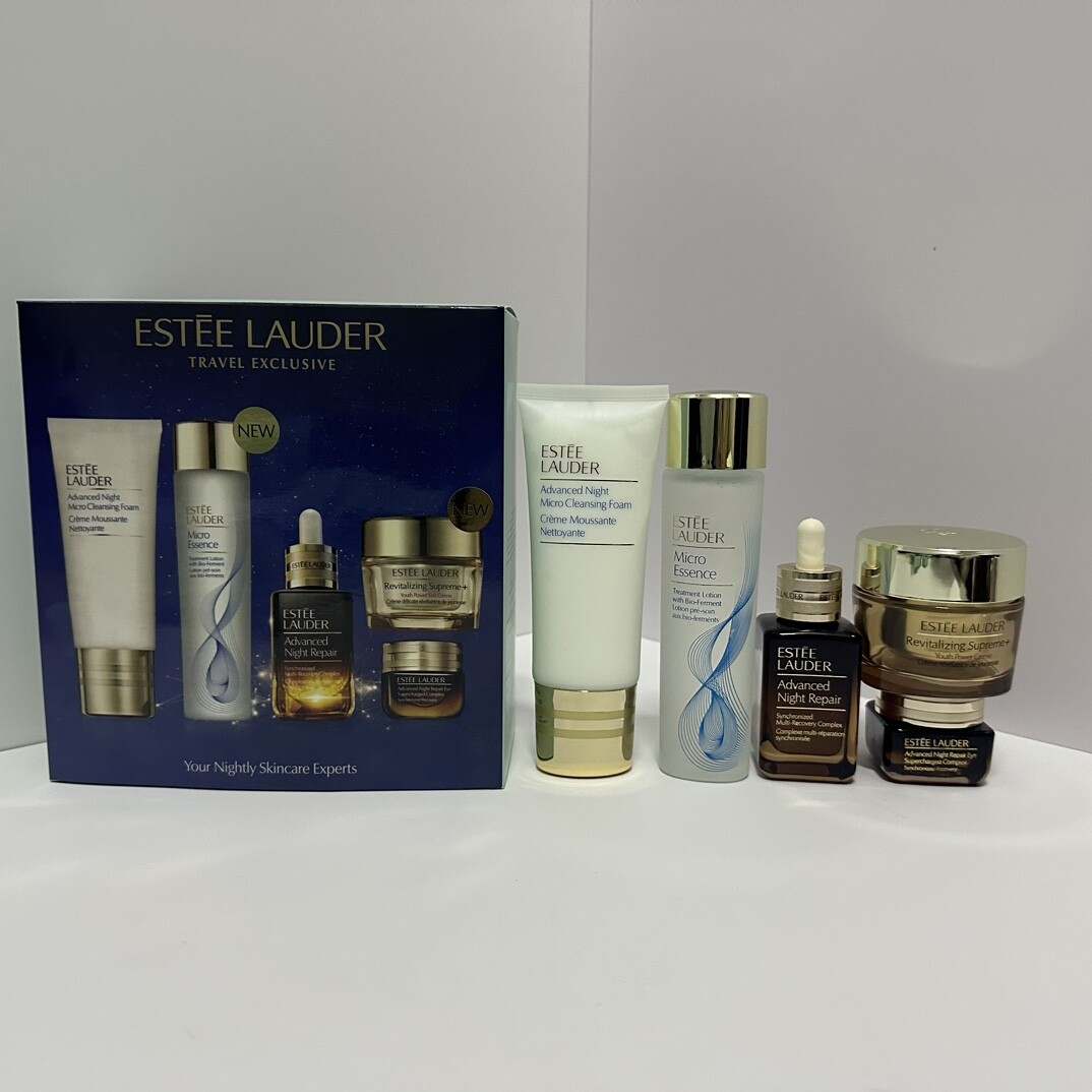 实拍高质量雅诗兰黛原生液五件套  内含：洁面乳100ml +原生液100ml +小棕瓶精华50ml+智妍面霜滋润50ml+抗蓝眼霜15ml